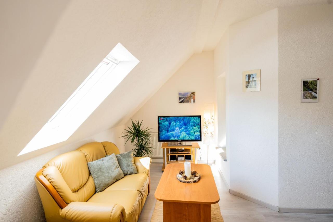 Waldblickwohnung Mit Schoener Terrasse Und Kamin Зебниц Екстериор снимка